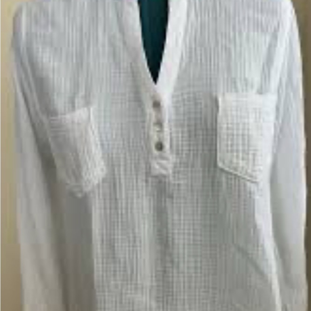 Anthropologie MOTE 100% cotton White Long Sleeve Tee shirt Women's Sz XXL - Picture 2 of 9